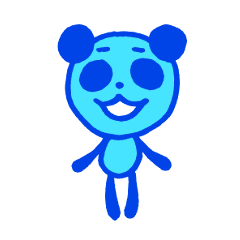 Blue blue panda
