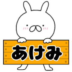 A dedicated name rabbit Akemi