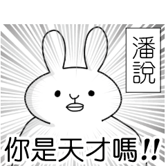 【潘】專用 有趣的貼圖 白兔子