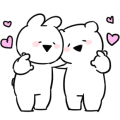 Line Creators Stickers Extremely Little Rabbit Bear Animated4 Example With Gif Animation