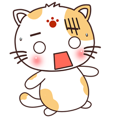 Funny Stickers of Cute Cat ChaChaMaRu.