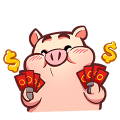 BEBE Cute Chubby Pig, MONEY Edition