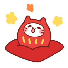 Red Daruma Kitten