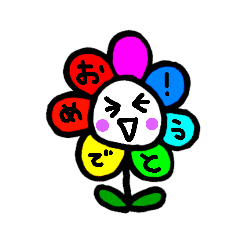 Happy rainbow flower Japanese ver.