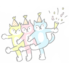 pastel-colored cats