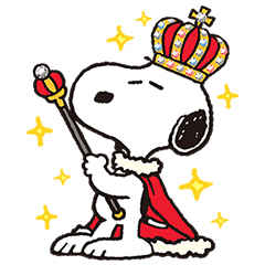 King Snoopy Stickers