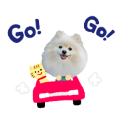 Pomeranian Hime's English stamp