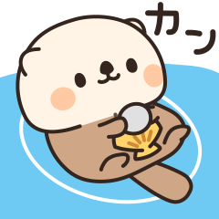 A relaxing sea otter