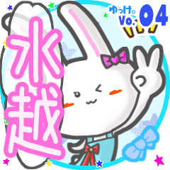 Rabbit's name sticker MY240219N25