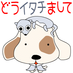 Jokes sticker of "Kotaro" a hybrid dog