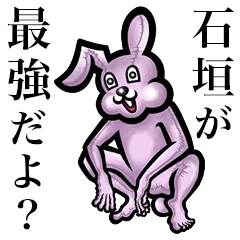 Pink bunny sticker! Ishigaki