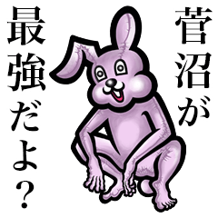 Pink bunny sticker! Suganuma Sukanuma