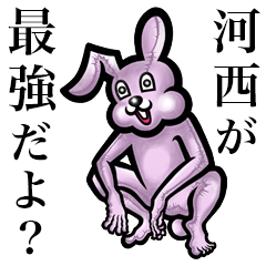 Pink bunny sticker! Kasai Kawanishi