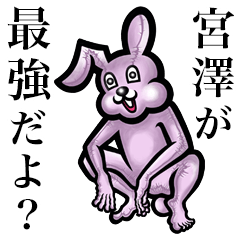 Pink bunny sticker! Miyazawa Miyasawa.