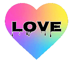 Amazing gradation heart. Rainbow colors