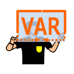 football referee VAR gesture