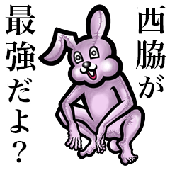 Pink bunny sticker! Nishiwaki