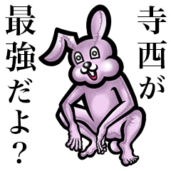 Pink bunny sticker! Teranishi