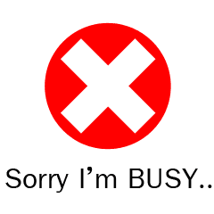 Sorry, I'm BUSY... – LINE stickers | LINE STORE
