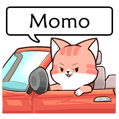 Name Sticker Of Chacha Cat Momo Line スタンプ Line Store