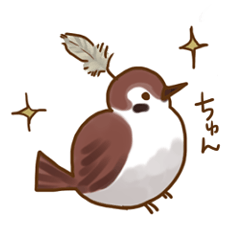 cute sparrow stickers