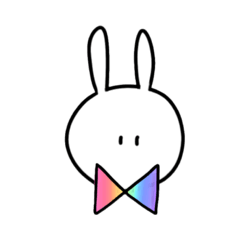 colorful rabbit stamp