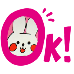 Greeting Cute Rabbit Stamp