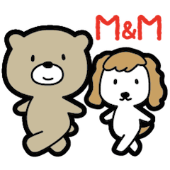 M bear and M dog