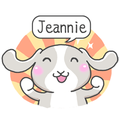 潔西女孩-兔言兔語【Jeannie】☆姓名貼圖☆