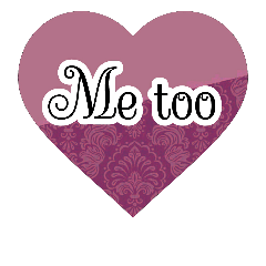 ダマスク柄の大人かわいいハート 英語ver Line スタンプ Line Store