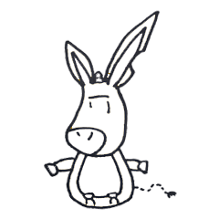 donkey's life (black and white version)