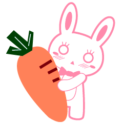 pink bunny & red cat