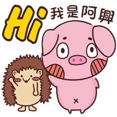 Coco Pig 2-Name stickers -A SING
