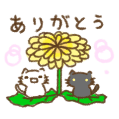 しろくろにゃんこ10 春 Line スタンプ Line Store