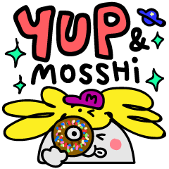 yup and mosshi of sticker vol.4
