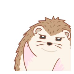 An expressionless hedgehog