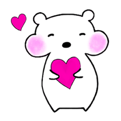 Charming white bear Ddon Ddo ni