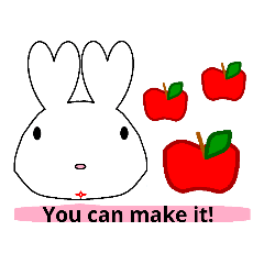 rabbit say You can make it!