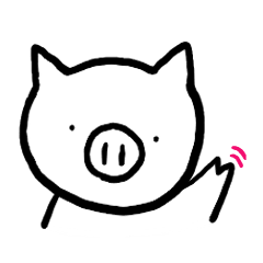 Simple piglet sticker