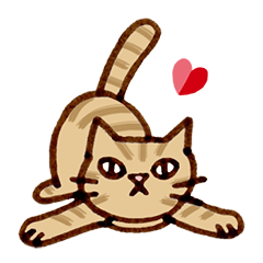 Cat-Red tabby, POLUKO's Daily greeting