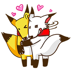 foxes are cling together