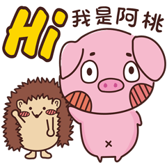 Coco Pig 2-Name stickers -A TAO