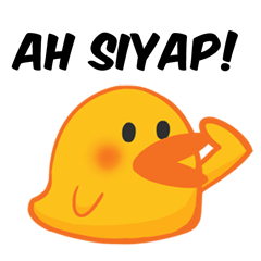 Bebek Kuning EMO Animated Yellow Duck