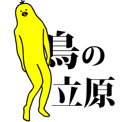 Yellow bird sticker.tachihara.
