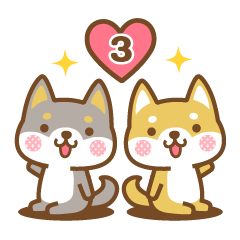 Shiba Dogs Simple Sticker 3