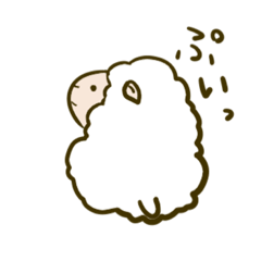 lazy fluffy sheep