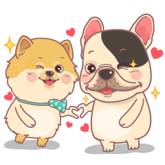 Frenchie and Pommy