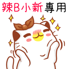 "辣B小新 專屬”扭扭貓姓名貼圖A