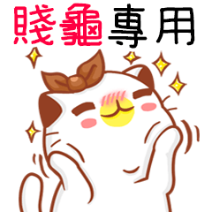 "賤龜 專屬”扭扭貓姓名貼圖A
