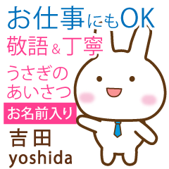 [YOSHIDA]Polite greeting. Rabbit